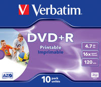 DVD+R Wide Inkjet Printable ID Brand