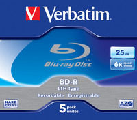 BD-R SL LTH Type 25GB 6x 5 Pack Jewel Case