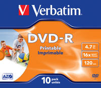 DVD-R 16x Wide Inkjet Printable