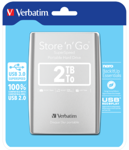 Store 'n' Go USB 3.0 Portable Hard Drive 2TB Silver