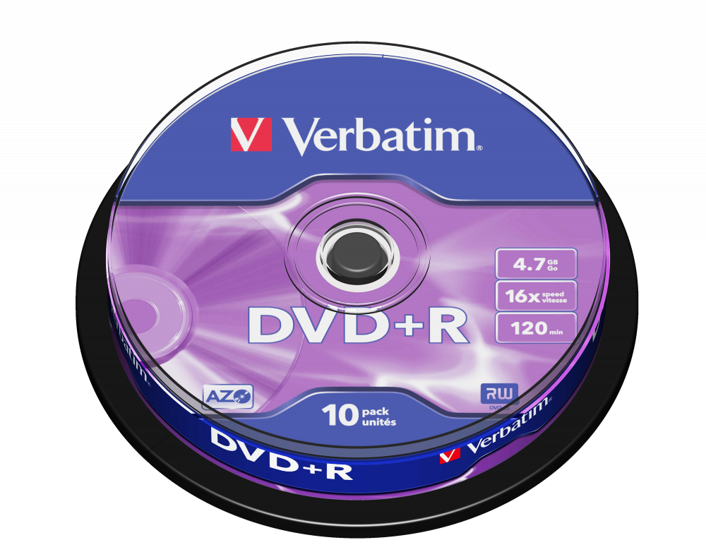 Buy DVD+R Matt Silver, Verbatim DVD Recordable & Rewritable Discs