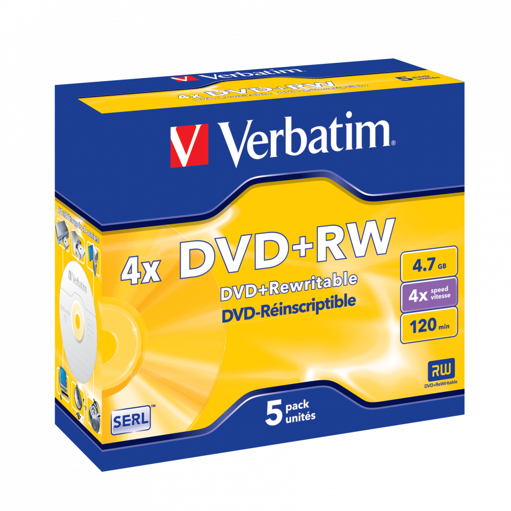 DVD+RW mattsilber