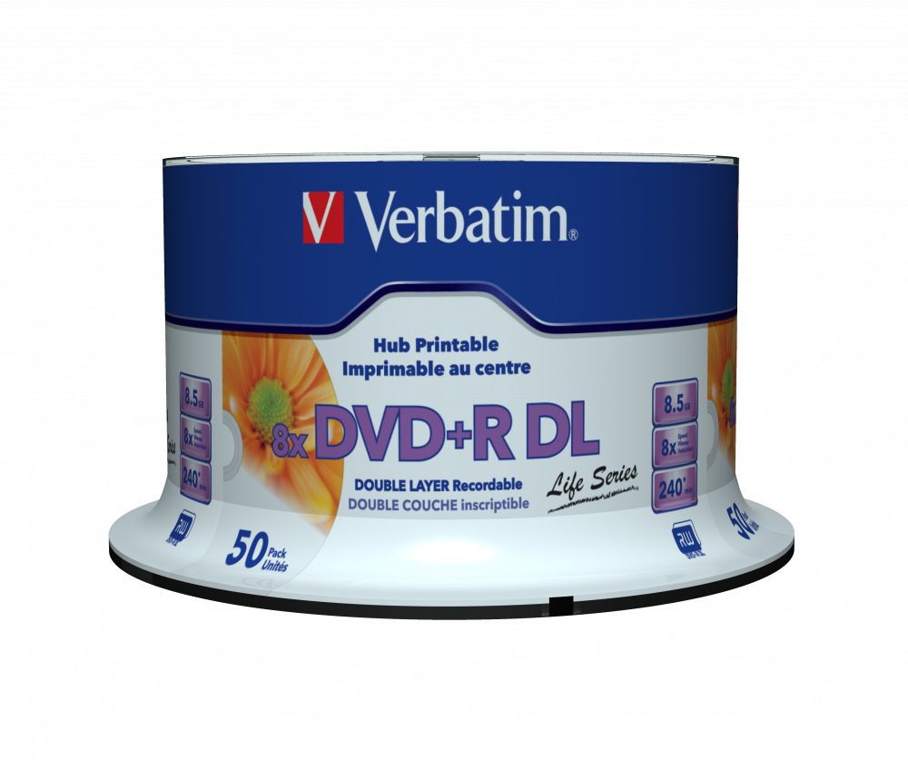 DVD+R Double Layer Inkjet Printable 8x Life Series