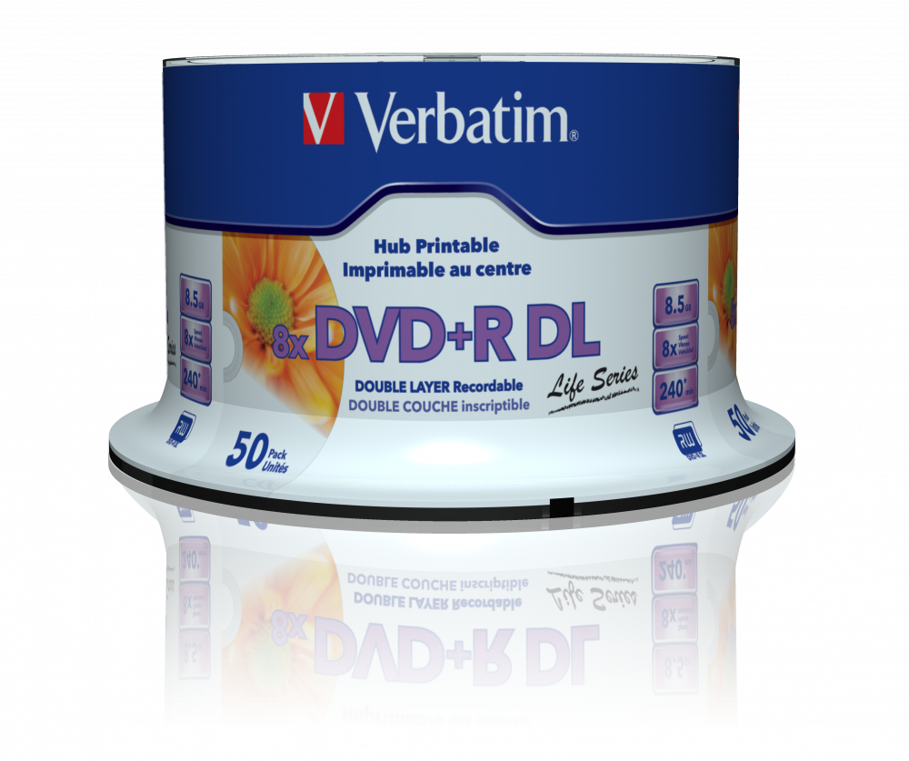 DVD+R Double Layer Inkjet Printable 8x Life Series