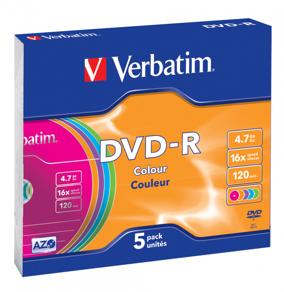 lekken Kom langs om het te weten winnen DVD-R Colour | DVD | Verbatim Online Shop