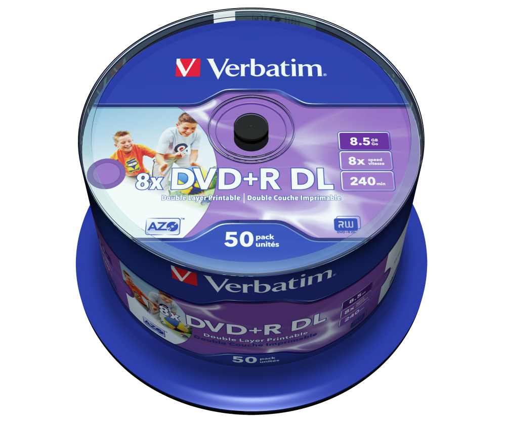 DVD R Double Layer Wide Inkjet Printable DVD R DL 8x Wide Inkjet 