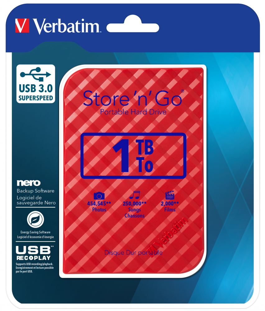 Store 'n' Go USB 3.0 Taþnabilir Sabit Src 1TB - Kırmızı
