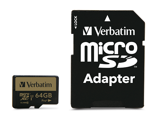 Verbatim Pro+ U3 64GB Micro SDXC Card