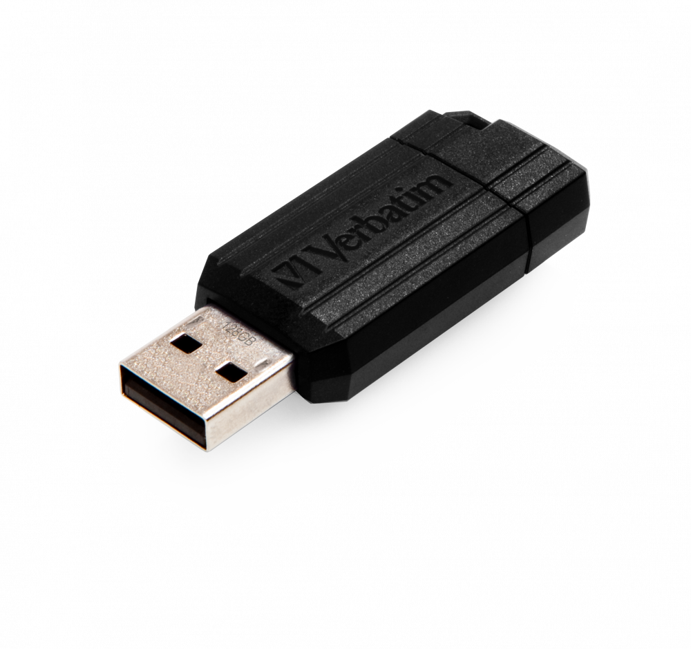 Unidad PinStripe USB de 128 GB* - Negra