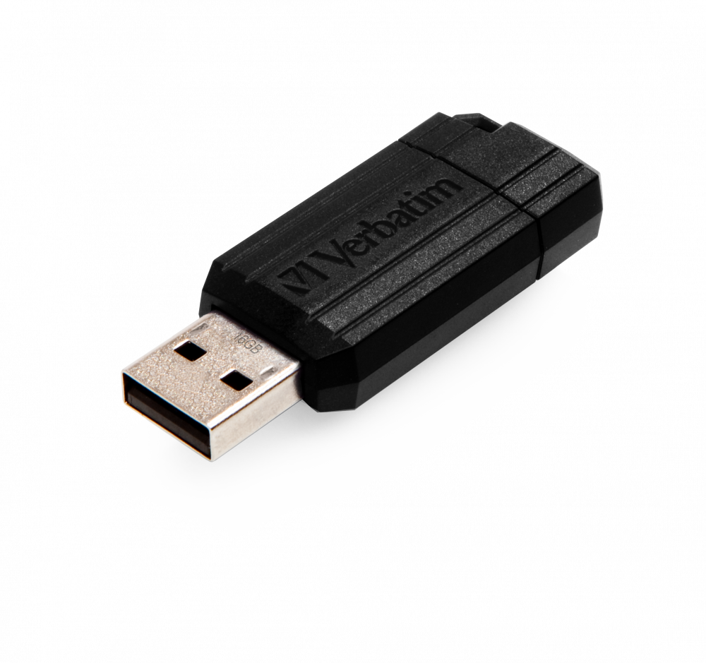 PinStripe USB Drive 16GB* - Black