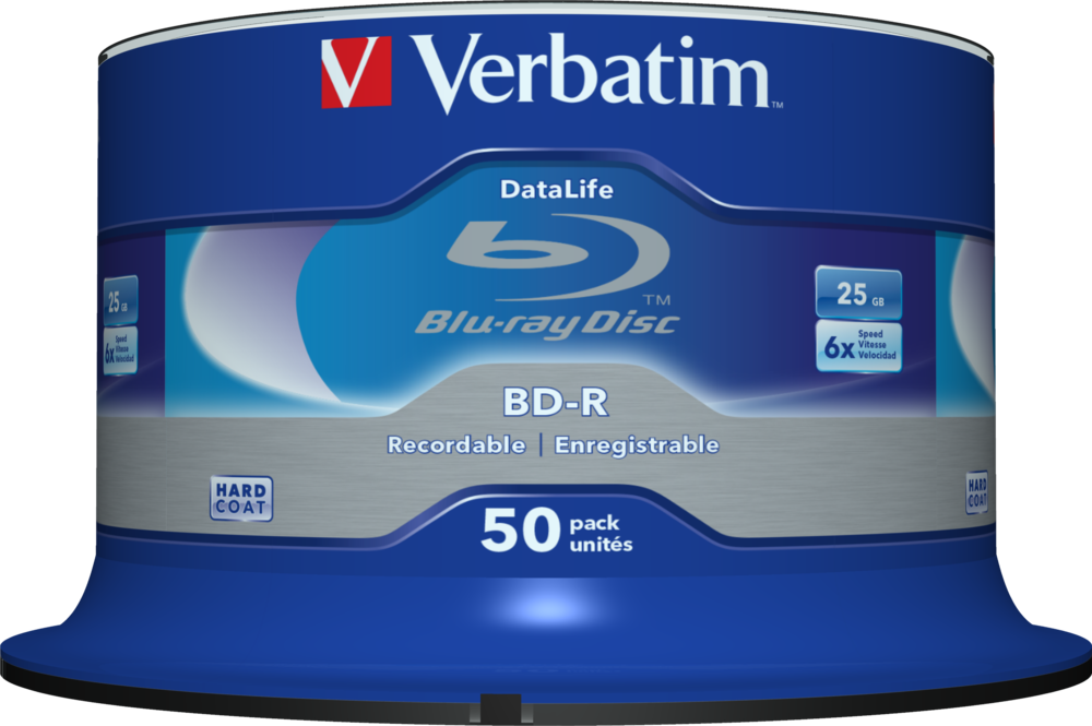 25 GB, 6X Weiß Thermodruckfläche 25er Spindel Verbatim 43743 BD-R Blu-ray Rohlinge 