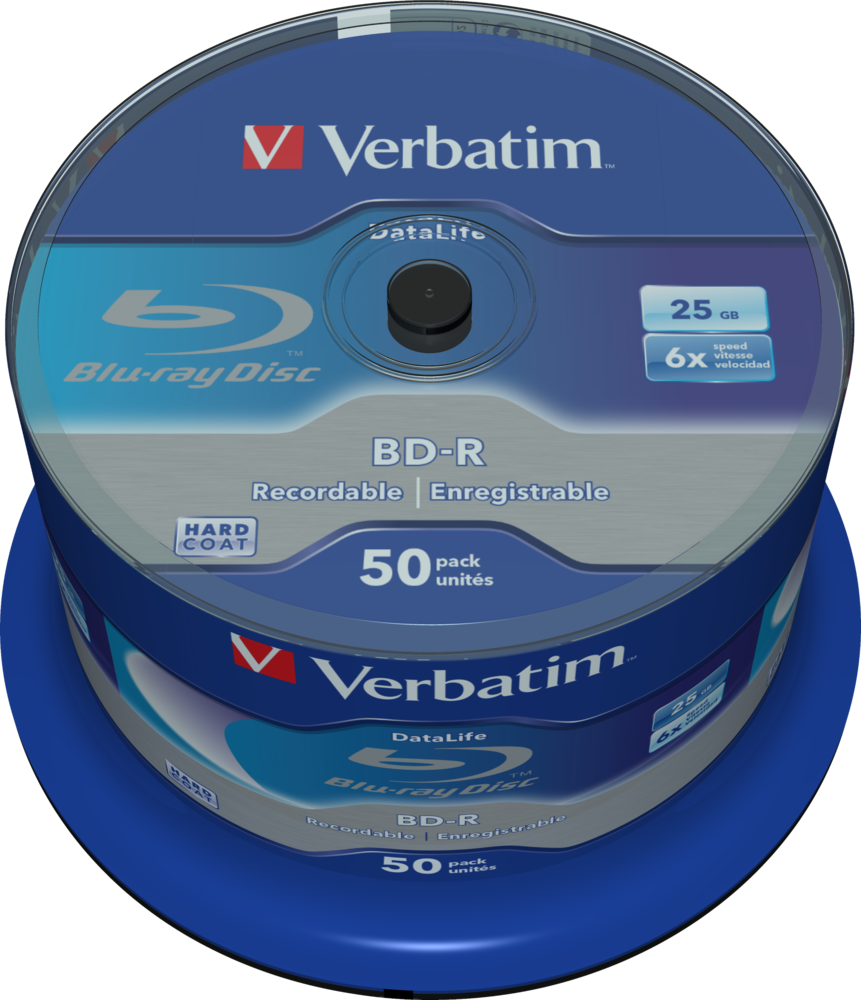 BD-R SL Datalife 25GB 50 Pack Spindle | Blu-ray | Verbatim Online Shop