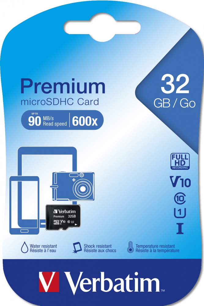 Class 10 Verbatim 96871 Premium SDHC Memory Card 32GB 
