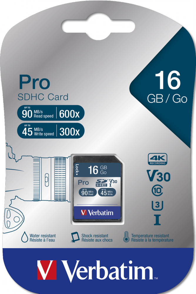 Verbatim Pro U3 16GB SDHC Card