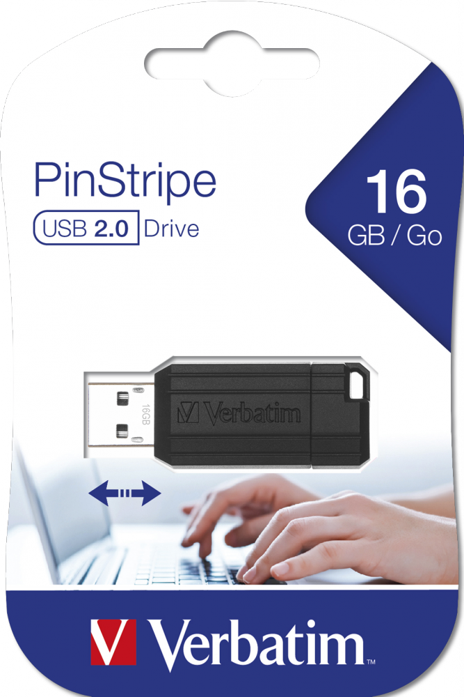 PinStripe USB Drive 16GB - Black