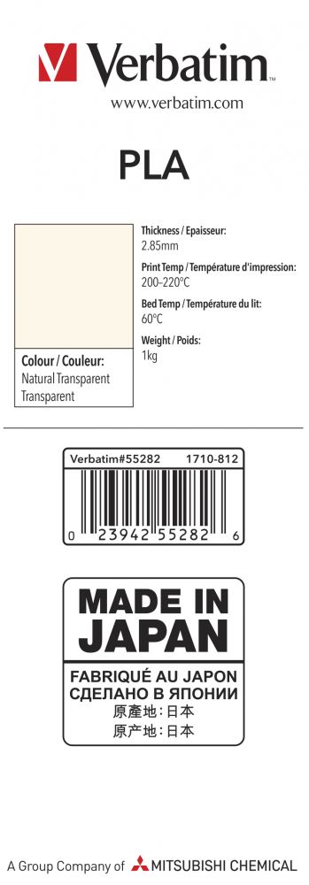 55282 PLA 2.85mm 1kg Label