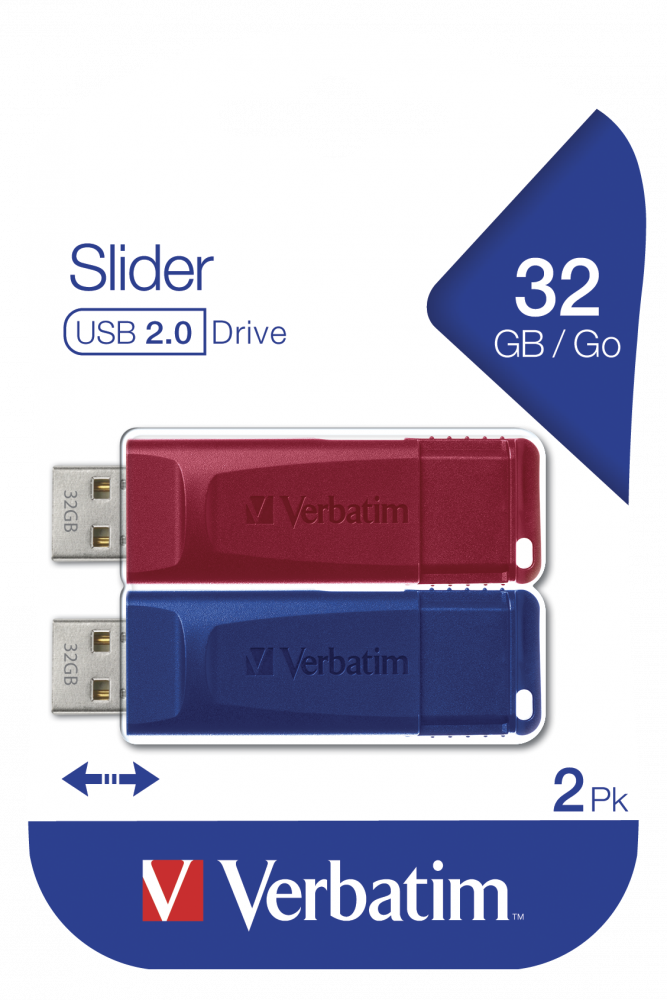 USB-minnet Slider – 32GB* multiförpackning