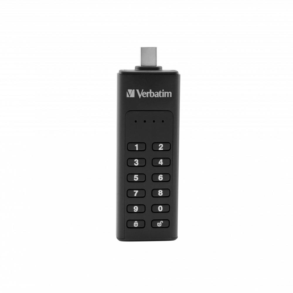 Unit USB-C 3.0 Secure con tastierino daccesso 64GB* di Verbatim