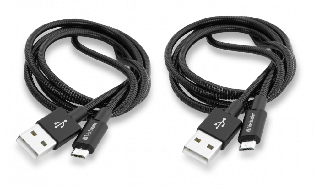 Verbatim Mikro USB Eºitleme ve ªarj Kablosu 100 cm Siyah 2'li Paket