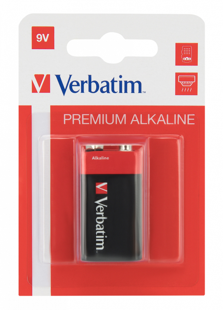 9V-alkalinebatterij Alkalinebatterijen | Verbatim Online Shop