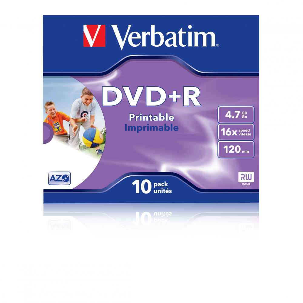 DVD+R Wide Photo Inkjet Printable ID Brand
