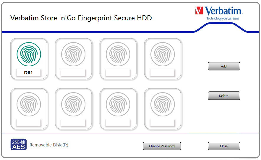 Fingerprint Secure Tragbare Festplatte 1 TB