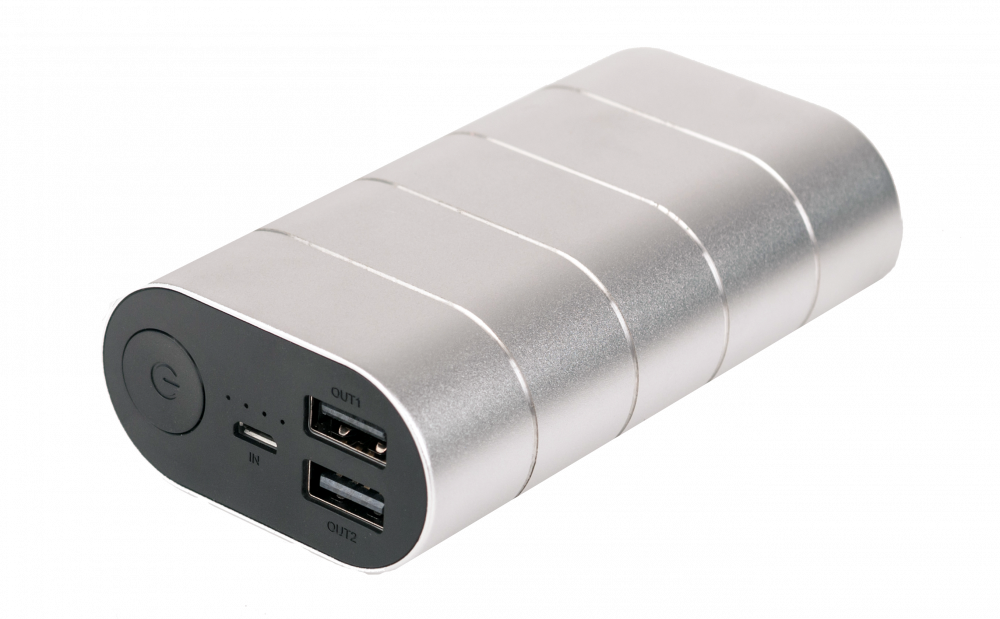 Powerbank 10 000 mAh — srebrny