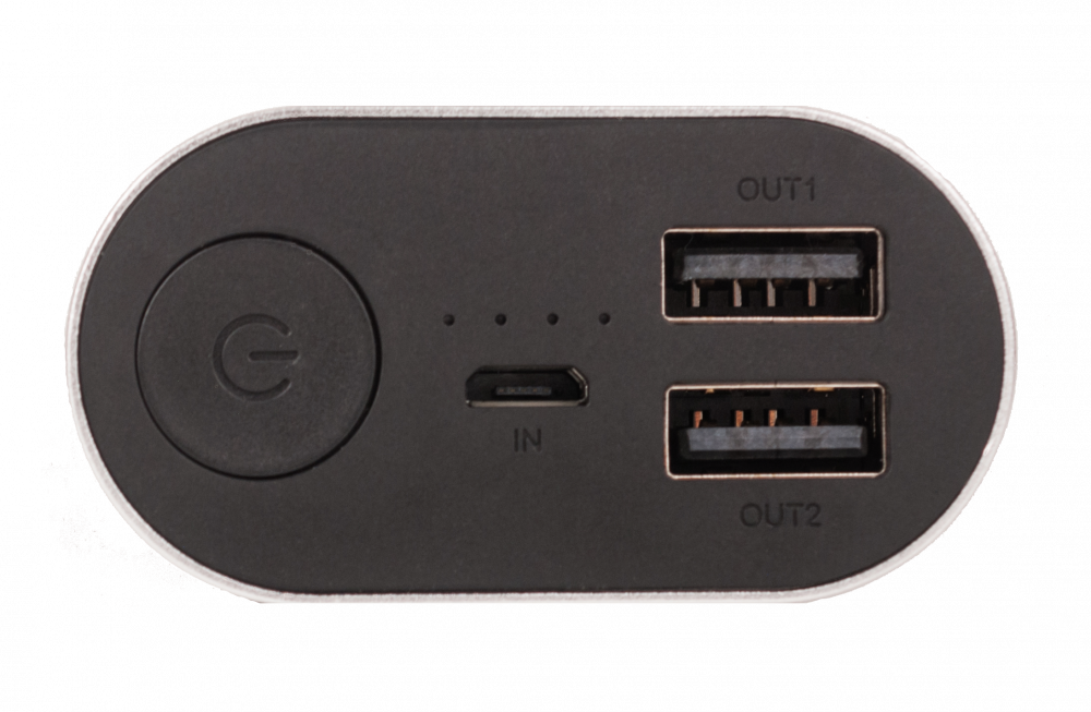 Powerbank 10 000 mAh — srebrny