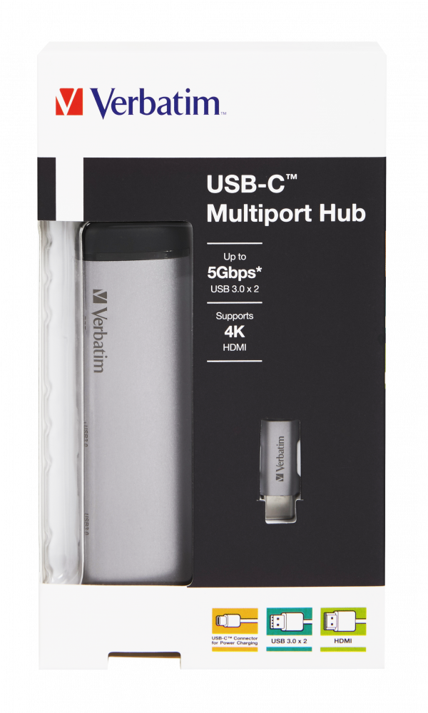 Verbatim USB-C Multiport Hub  USB 3.0 | HDMI