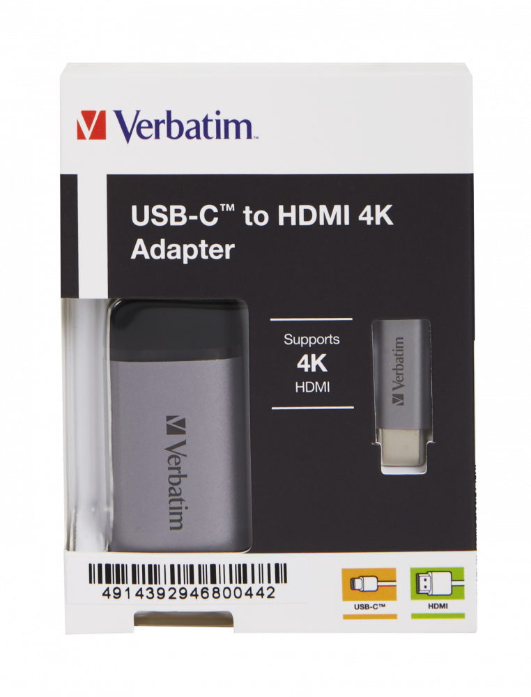Verbatim USB-C™ to HDMI 4K Adapter