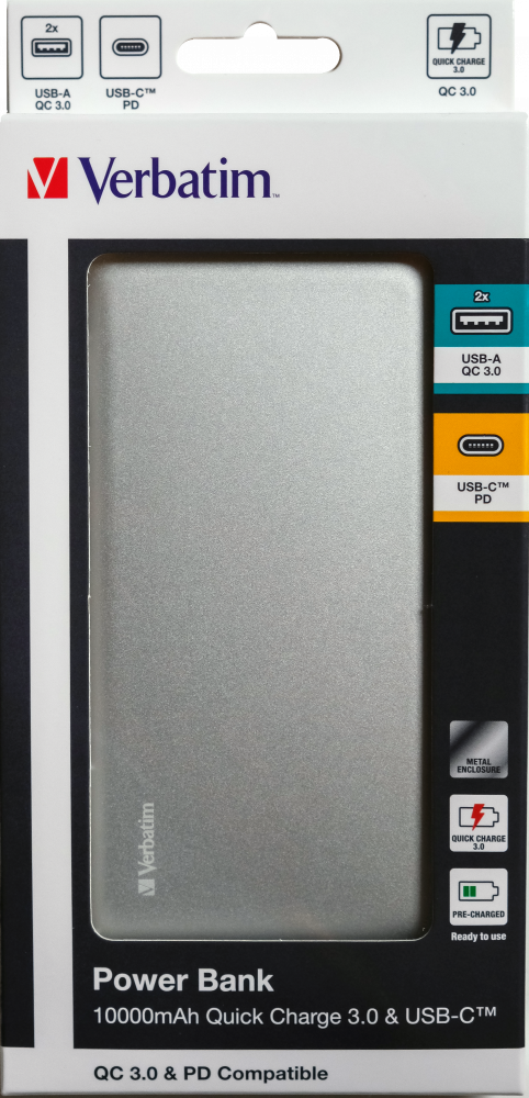 Powerbanka 10 000 mAh s Quick Charge 3.0 a USB-C  duln vstup