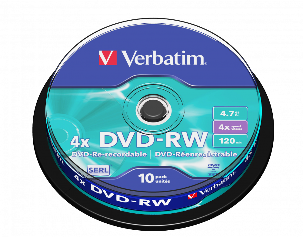 DVD-RW Matt Silver | DVD-RW 4x Matt Silver | Verbatim Shop