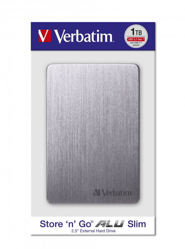 Přenosn pevn disk Store 'n' Go ALU Slim 1 TB Vesmrn ed