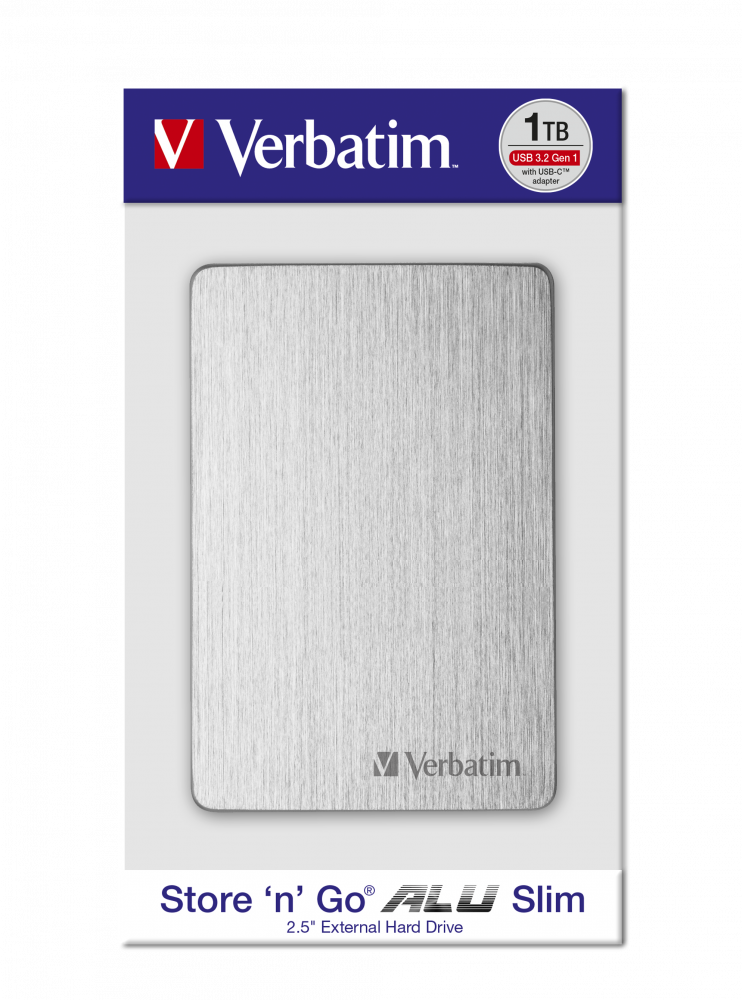 Přenosn pevn disk Store 'n' Go ALU Slim 1 TB Střbrn