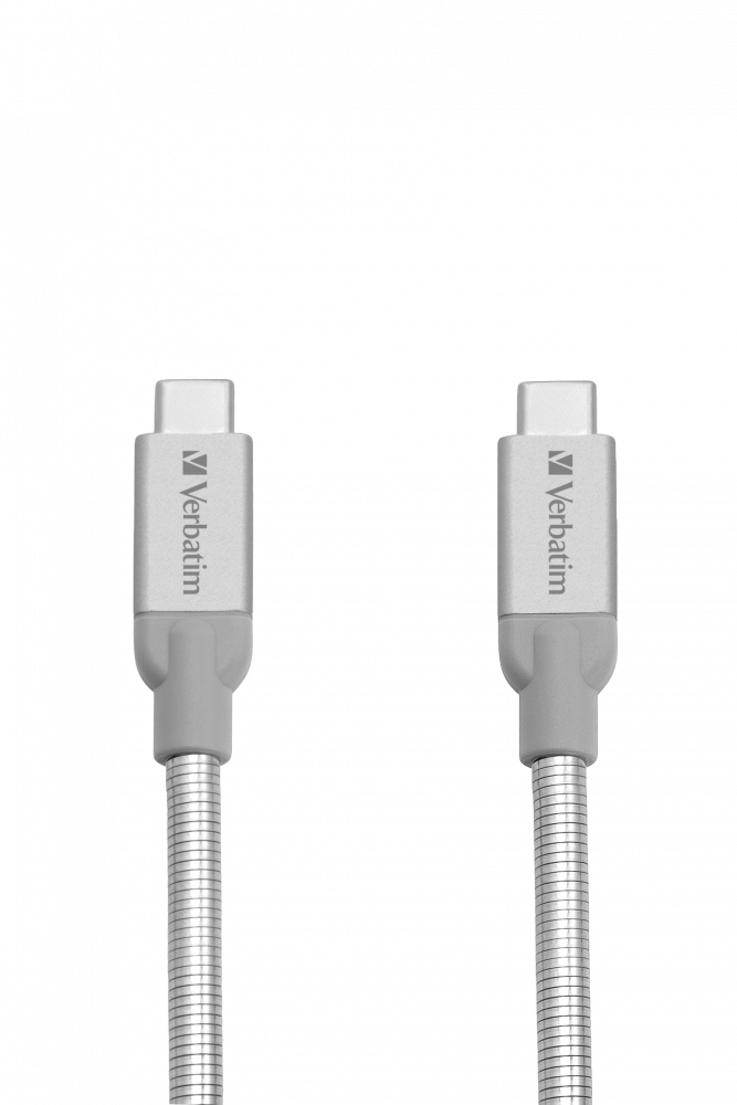 Verbatim USB-C to USB-C Stainless Steel Sync & Charge Cable USB 3.1 GEN 2 30cm