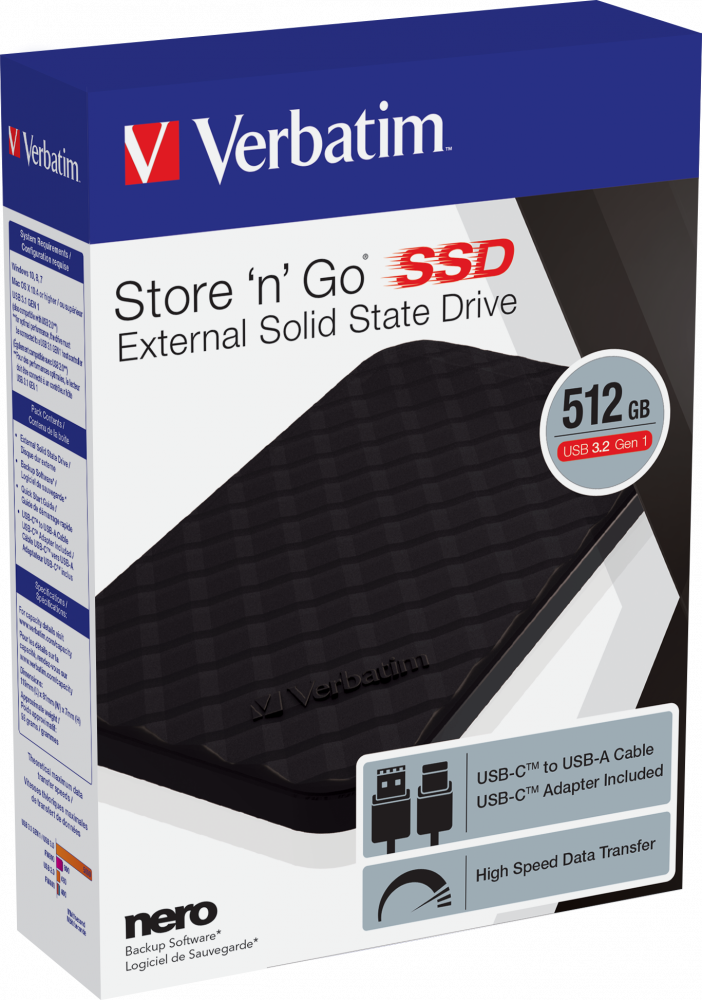 Портативный твердотельный диск USB 3.2 GEN 1 Store 'n' Go 512 ГБ*
