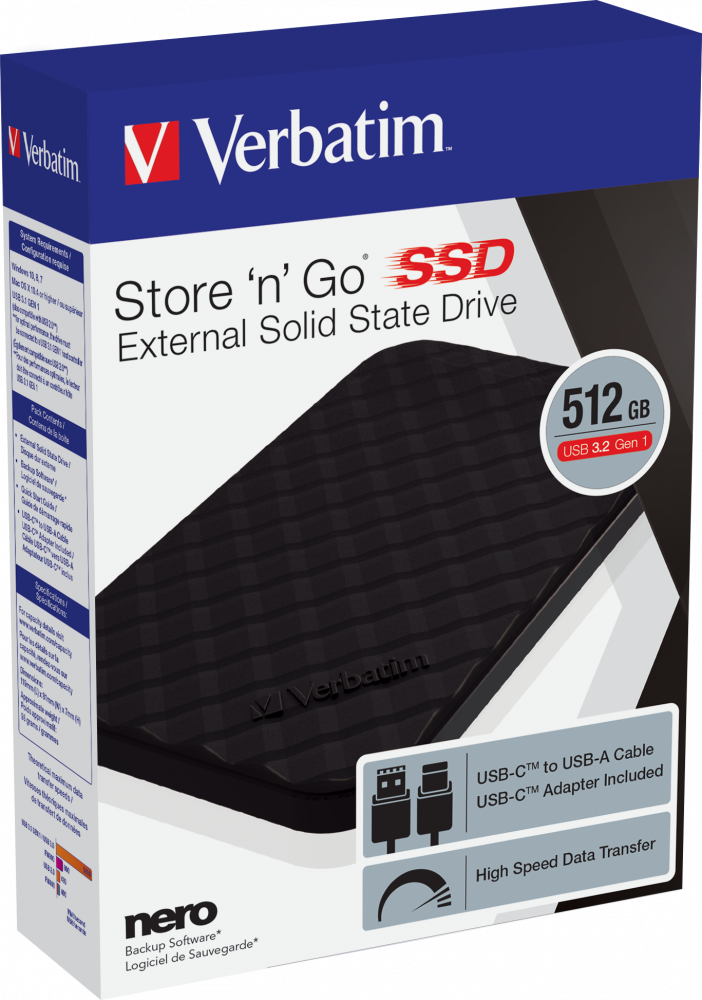 Přenosn disk SSD Store 'n' Go s USB 3.2 Gen. 1, 512GB*