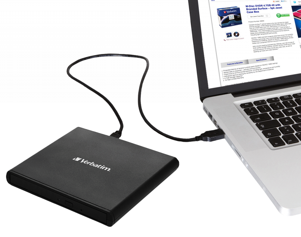 Verbatim Graveur de CD/DVD externe USB-C - Lecteur graveur - Garantie 3 ans  LDLC