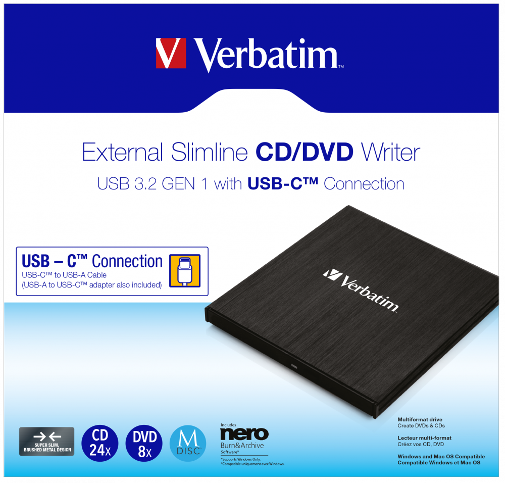 GRAVEUR DVD EXTERNE USB 2.0 SLIM EXTERNAL DRIVE COLORFUL SERIES