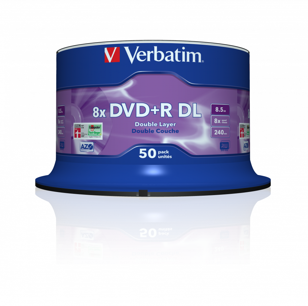 DVD+R Double Layer matzilver