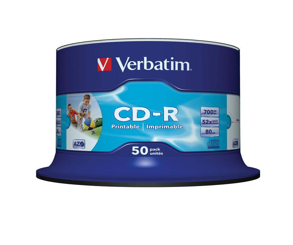 CD-R AZO Wide Inkjet Printable - ID Branded