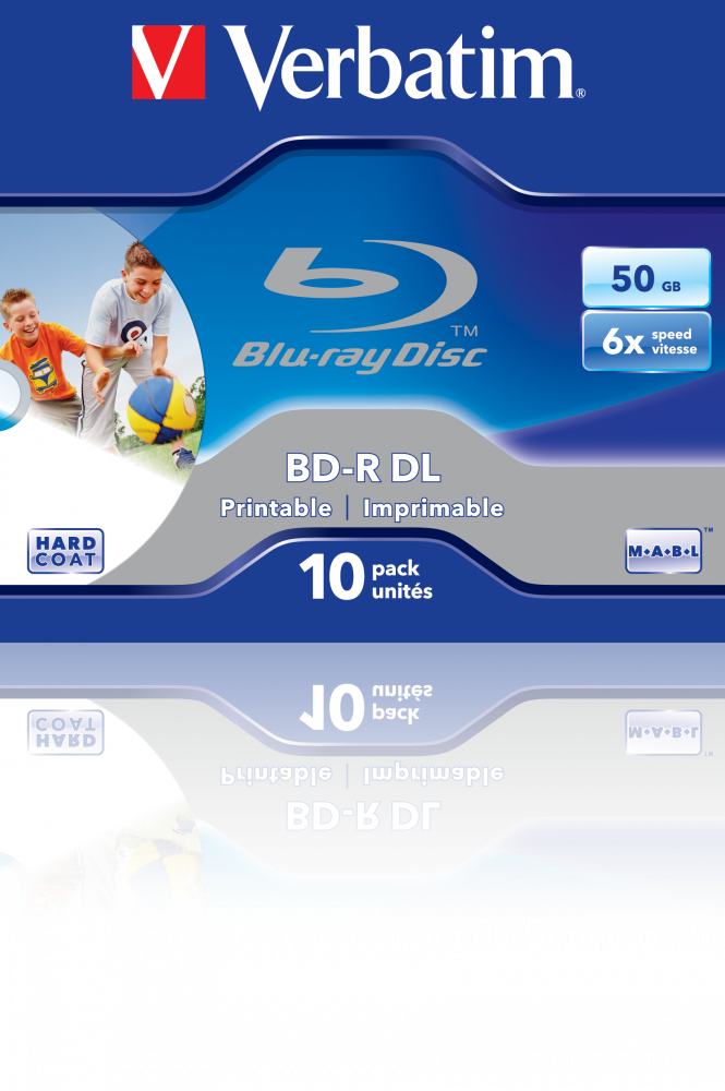 BD-R DL 50GB 6x Wide Printable 10 Pack Jewel Case - No ID Brand