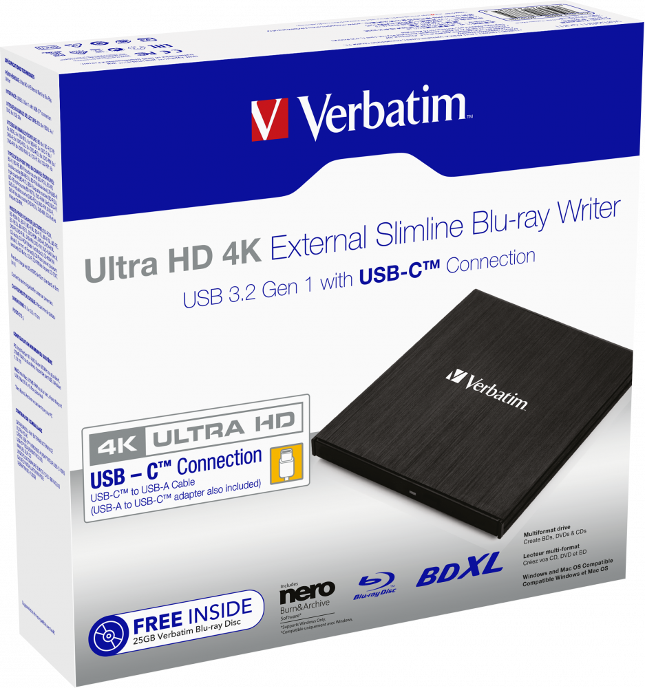 Lecteur Externe Graveur DVD Blu Ray COMBO USB 3.0 Bluray 3D 4k,CD