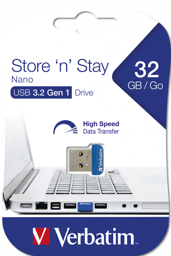USB3.2 Gen 1-диск Store 'n' Stay NANO, 32�ГБ*