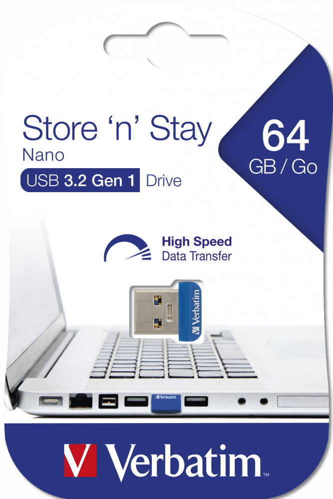 USB3.2 Gen 1-диск Store 'n' Stay NANO, 64ГБ*