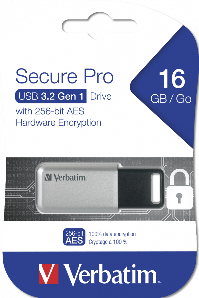  USB-накопитель Secure Pro, USB3.2 Gen 1, 16ГБ*