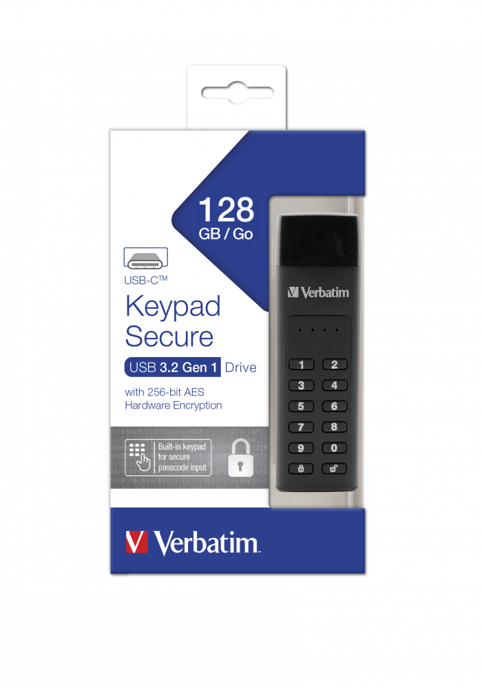 Verbatim sigurni USB-C pogon s tipkovnicom 128GB*