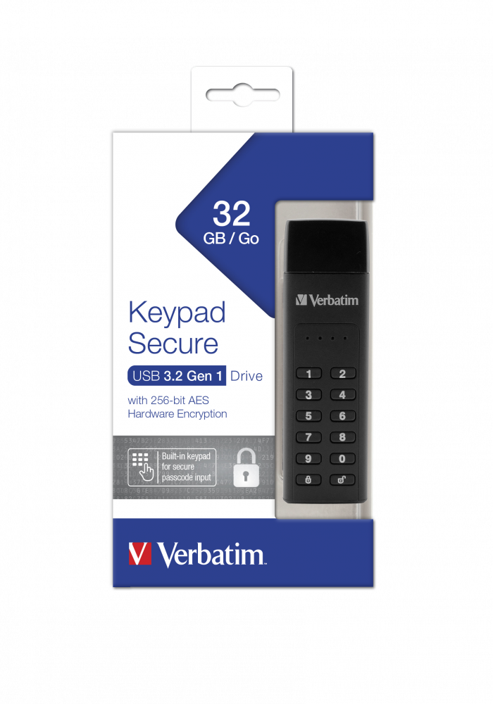 Verbatim Keypad Secure USB-3.2 Gen 1-Stick 32GB
