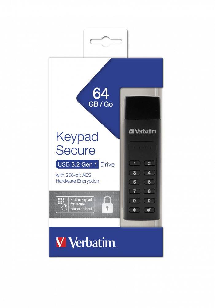 Verbatim Keypad Secure USB 3.2 Gen 1 Drive 64GB