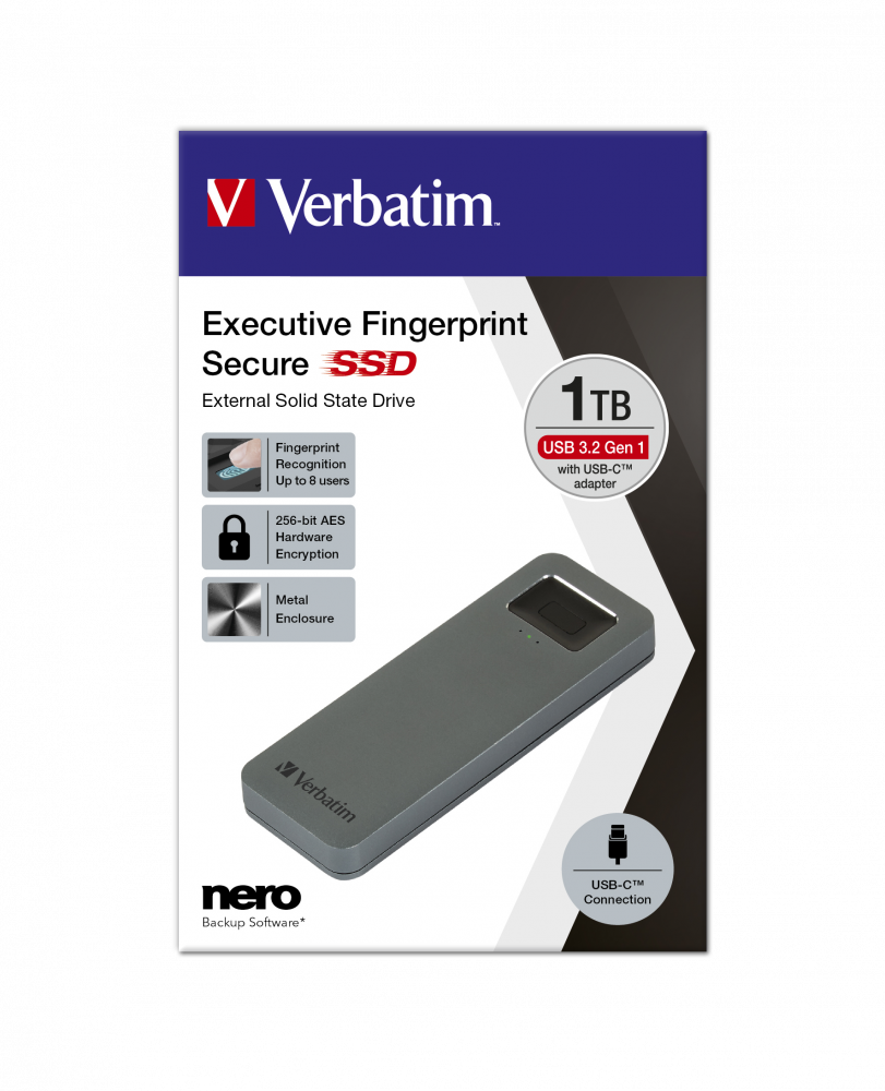 Executive Fingerprint Secure SSD USB 3.2 Gen 1 / USB-C 1TB